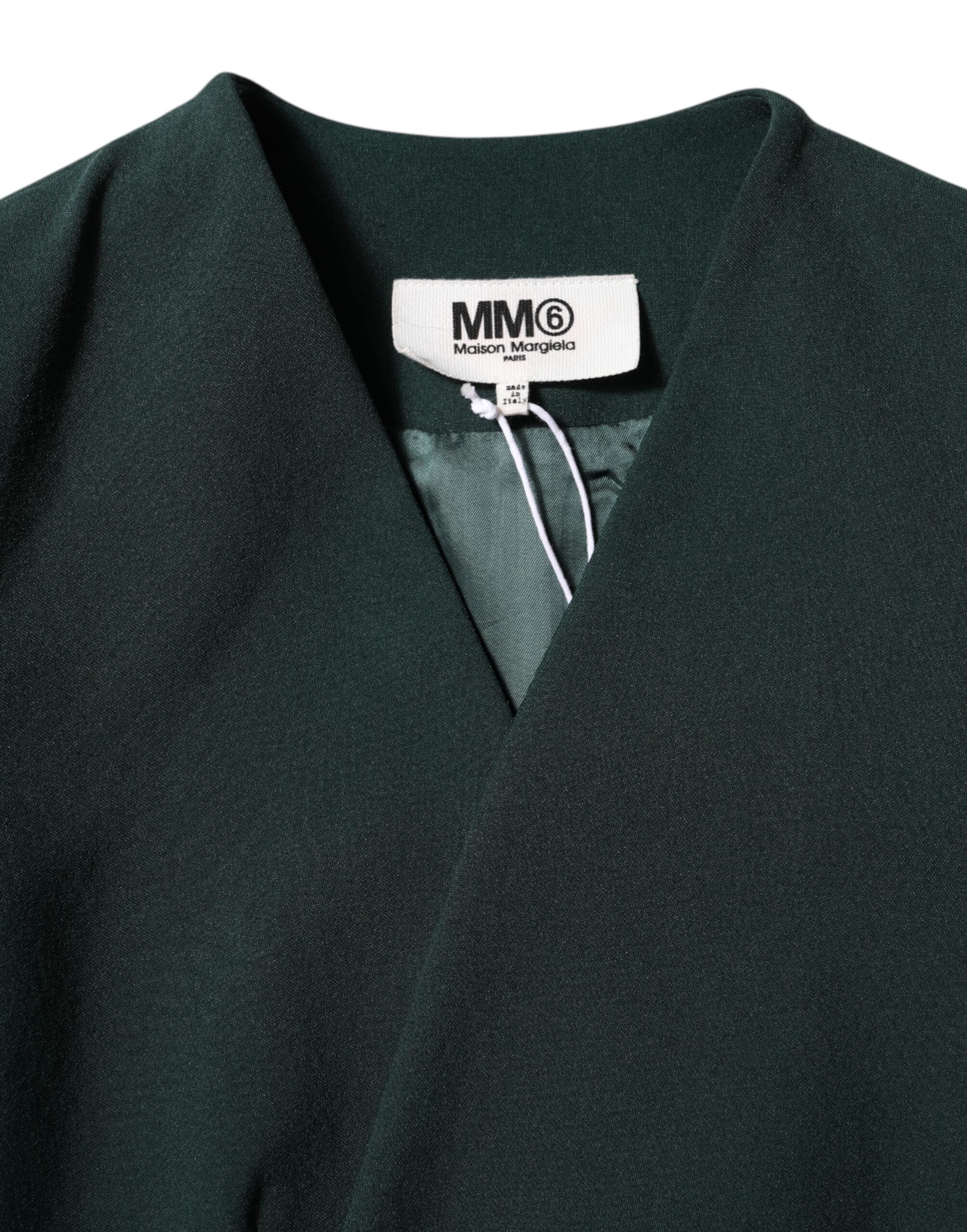 Casaco verde Maison Margiela com abotoamento simples e um botão