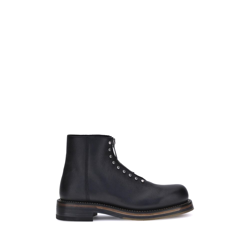 Alexander McQueen Botas de couro com tachas