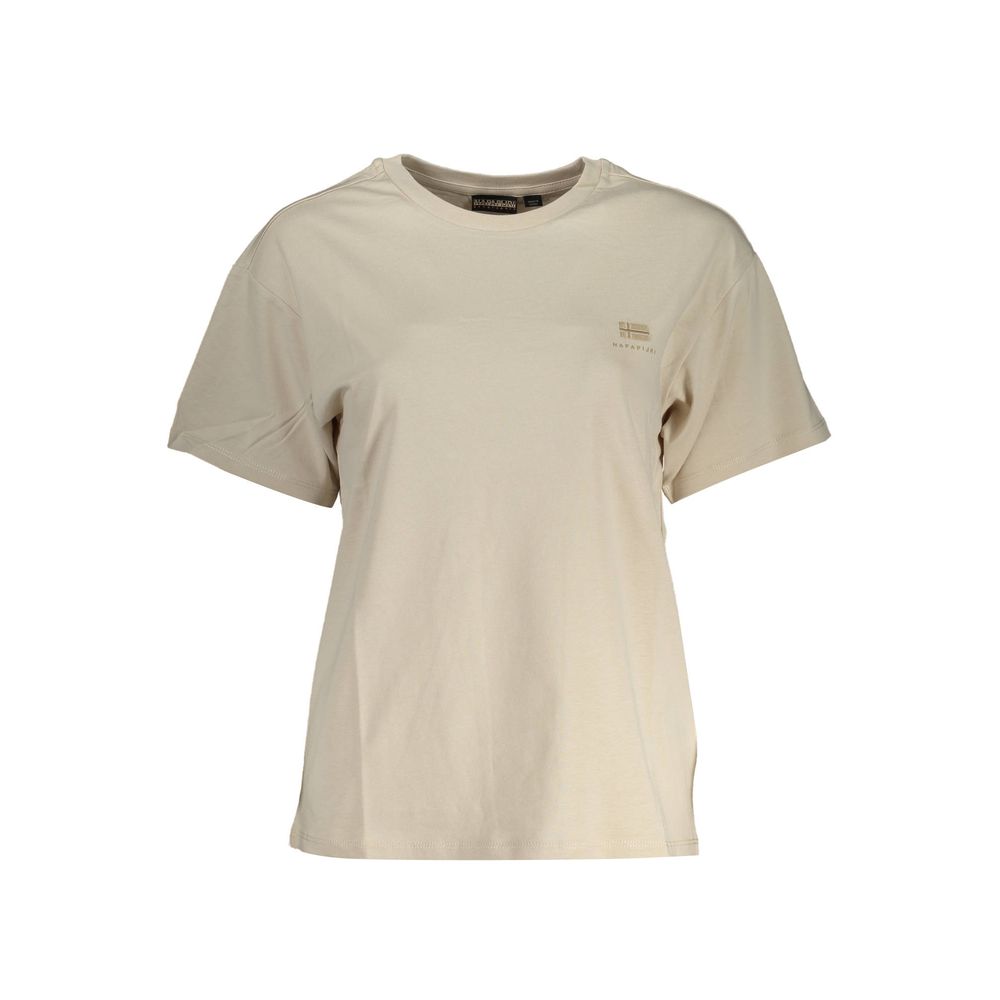 Blusa e camiseta de algodão bege Napapijri