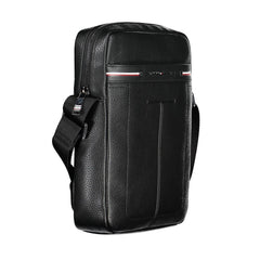 Bolsa de ombro Tommy Hilfiger preta de polietileno