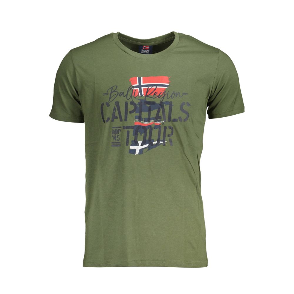 Camiseta de algodão verde Noruega 1963