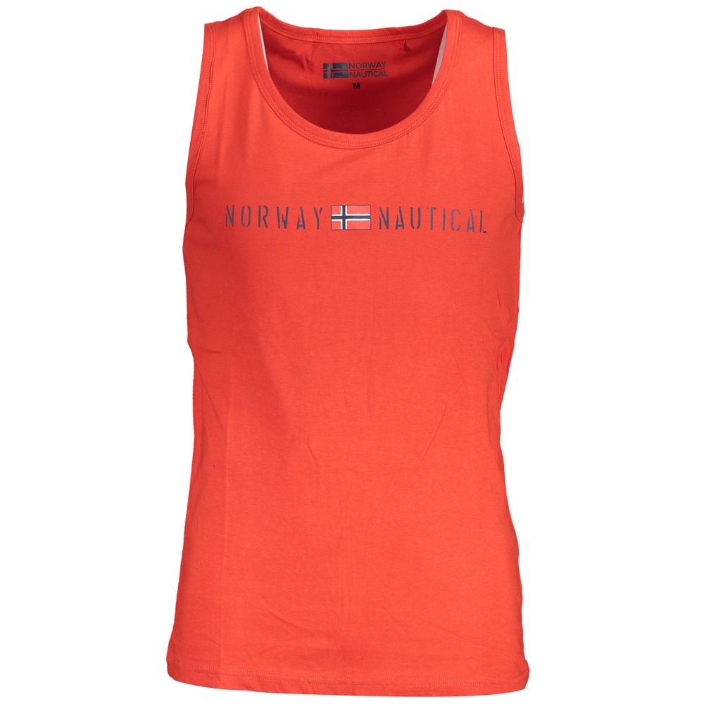 Camiseta de algodão vermelha Noruega 1963