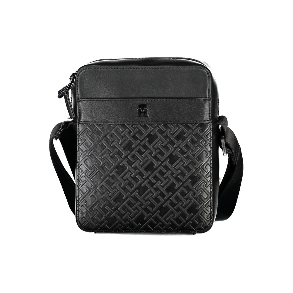 Bolsa de ombro Tommy Hilfiger preta de polietileno