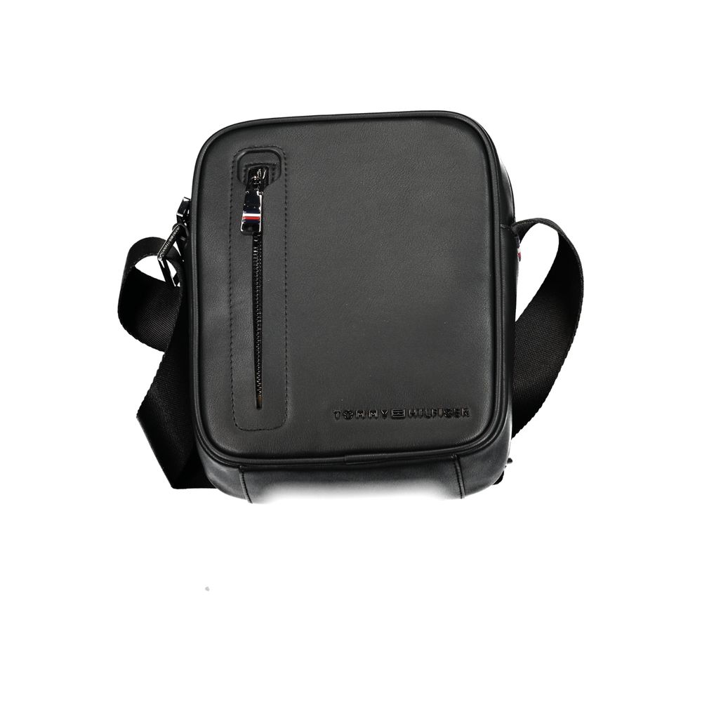 Bolsa de ombro Tommy Hilfiger preta de polietileno