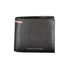Carteira de couro preta Tommy Hilfiger