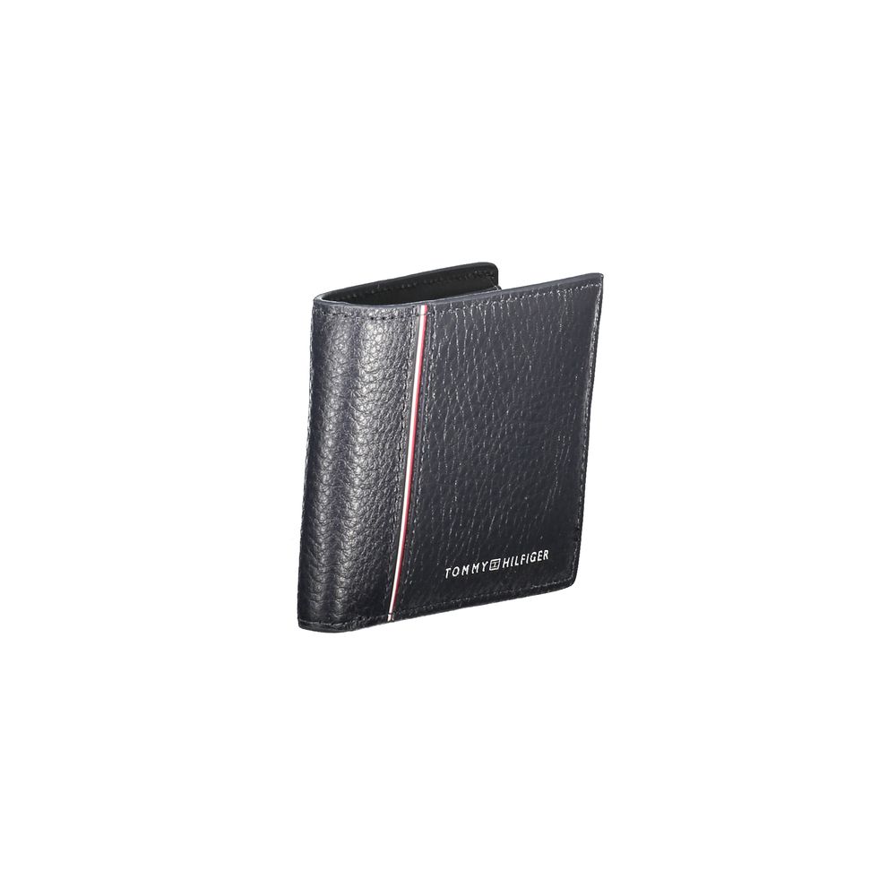 Carteira de couro azul Tommy Hilfiger