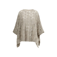 Poncho de crochê Brunello Cucinelli