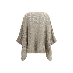 Poncho de crochê Brunello Cucinelli