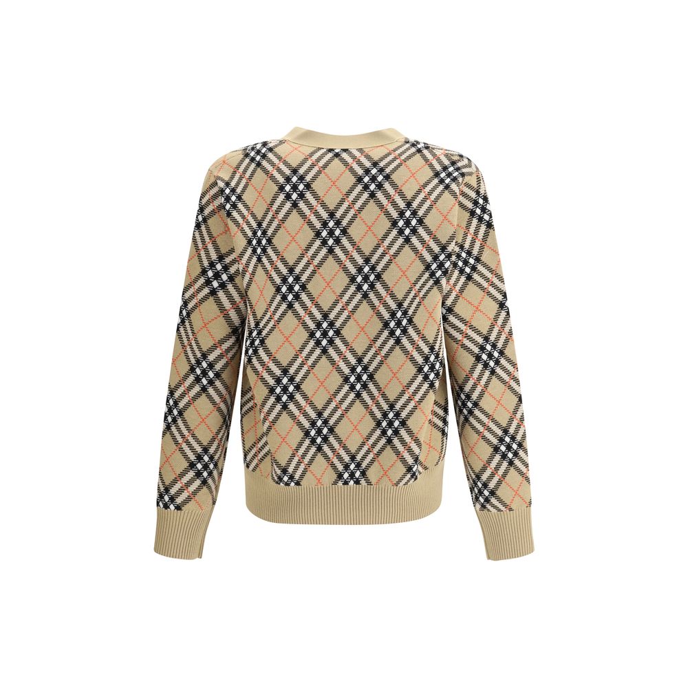 Cardigan de lã xadrez Burberry Archive