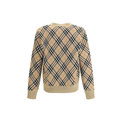 Cardigan de lã xadrez Burberry Archive