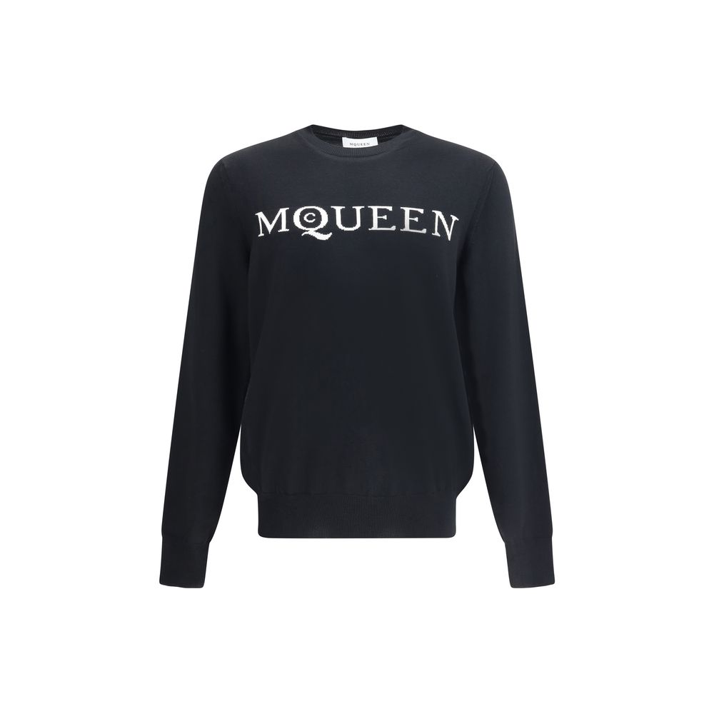 Suéter de lã com logotipo Alexander McQueen