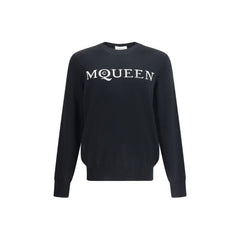 Suéter de lã com logotipo Alexander McQueen