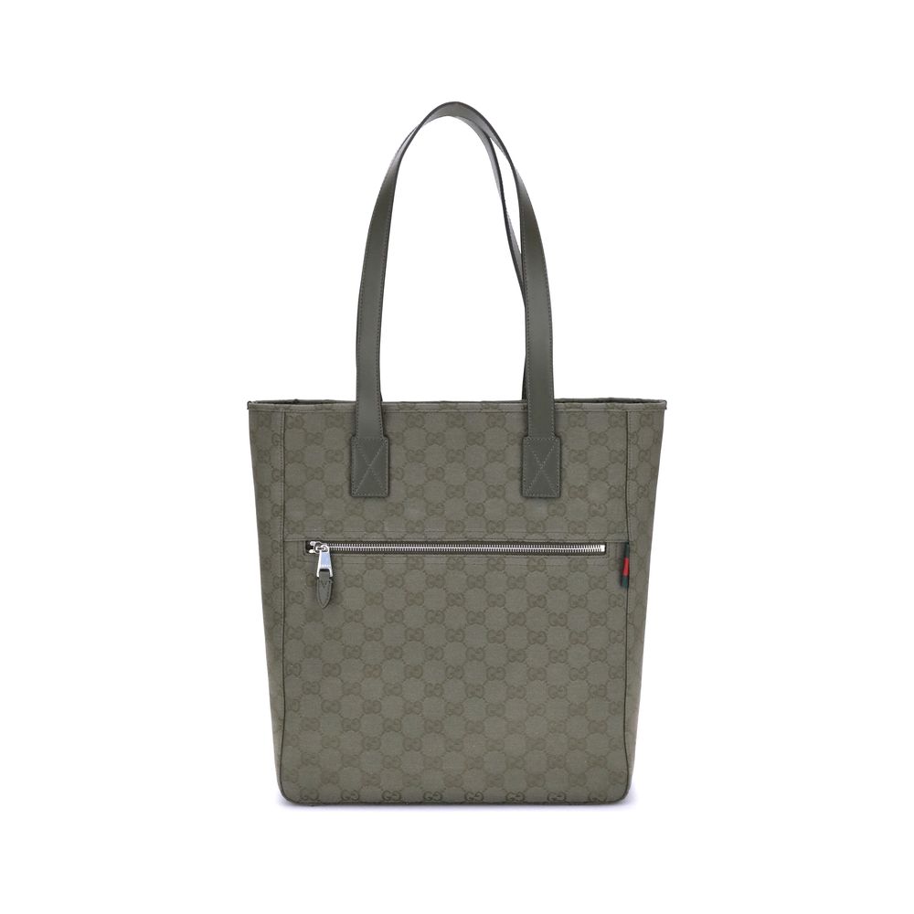 Bolsa tote média de lona Gucci GG