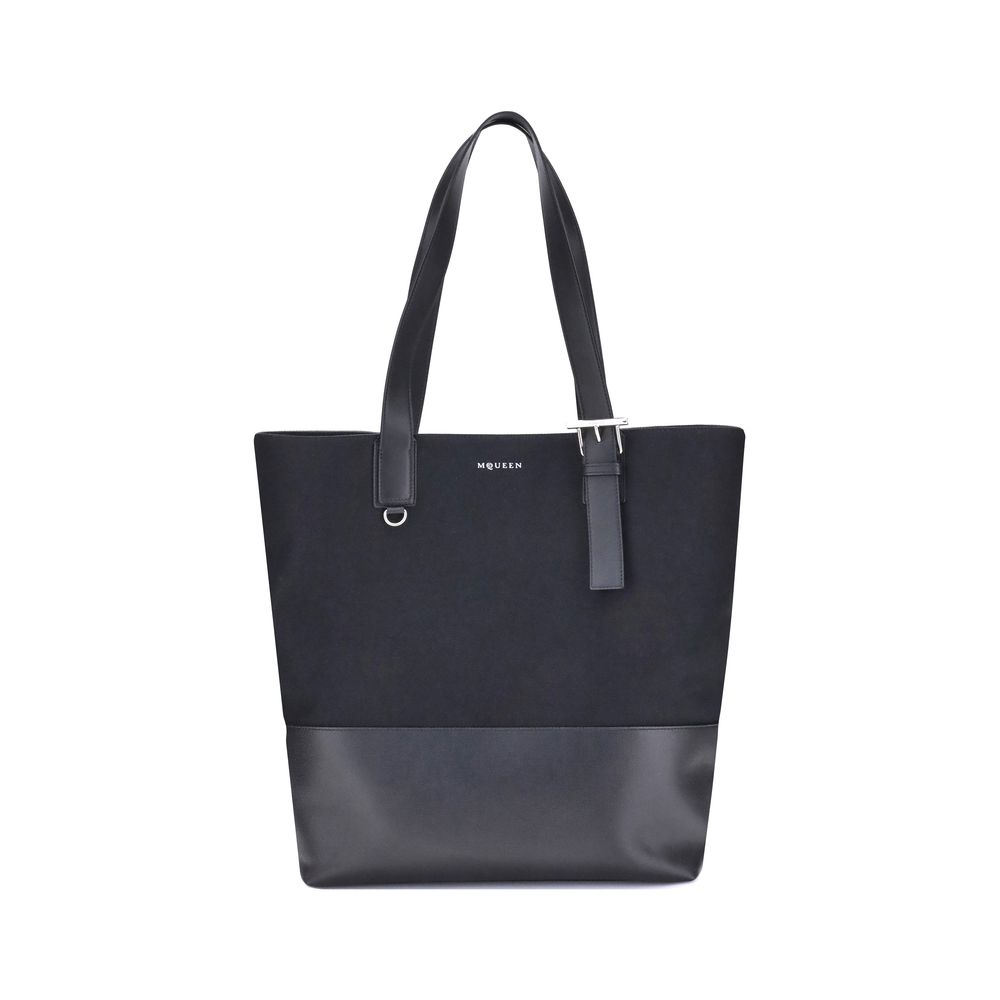 Bolsa tote de lona Alexander McQueen