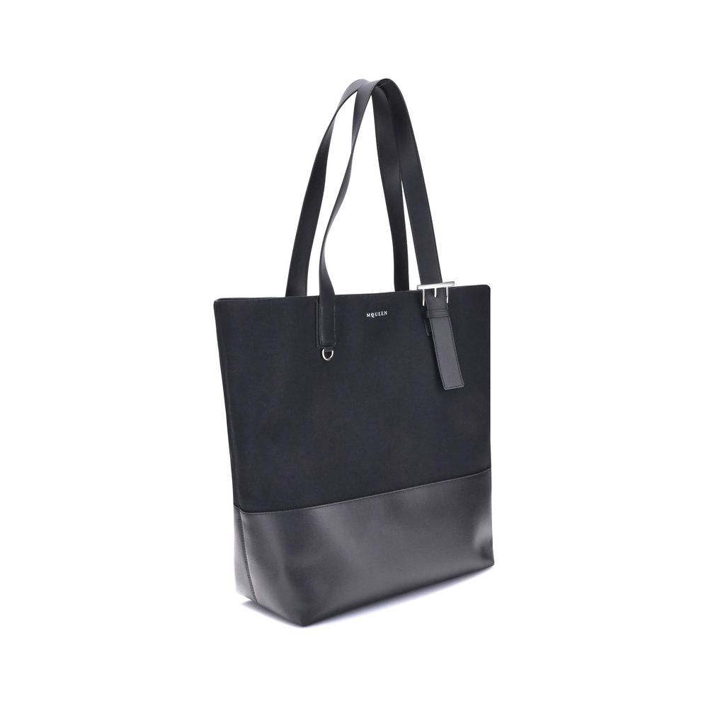 Bolsa tote de lona Alexander McQueen