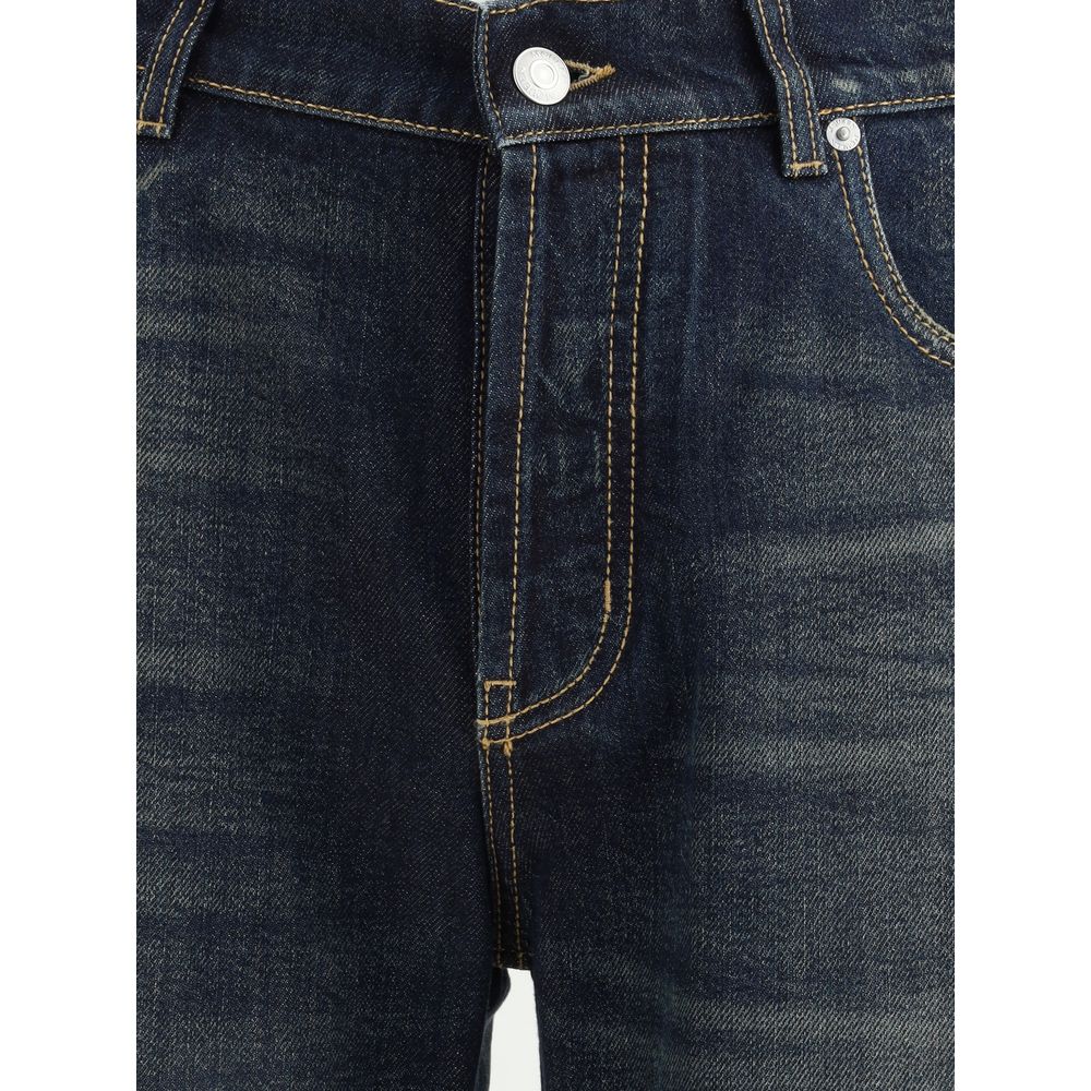 Jeans Alexander McQueen com efeito vintage