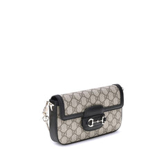 Bolsa de ombro pequena e macia Gucci Horsebit 1955