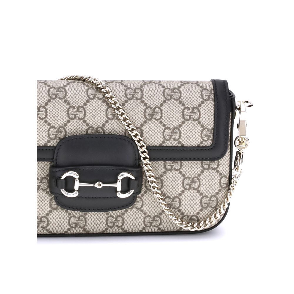 Bolsa de ombro pequena e macia Gucci Horsebit 1955