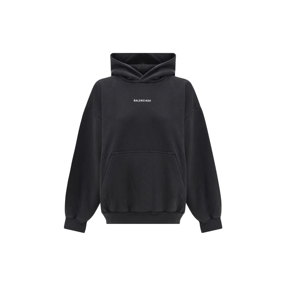 Moletom com capuz com logotipo da Balenciaga