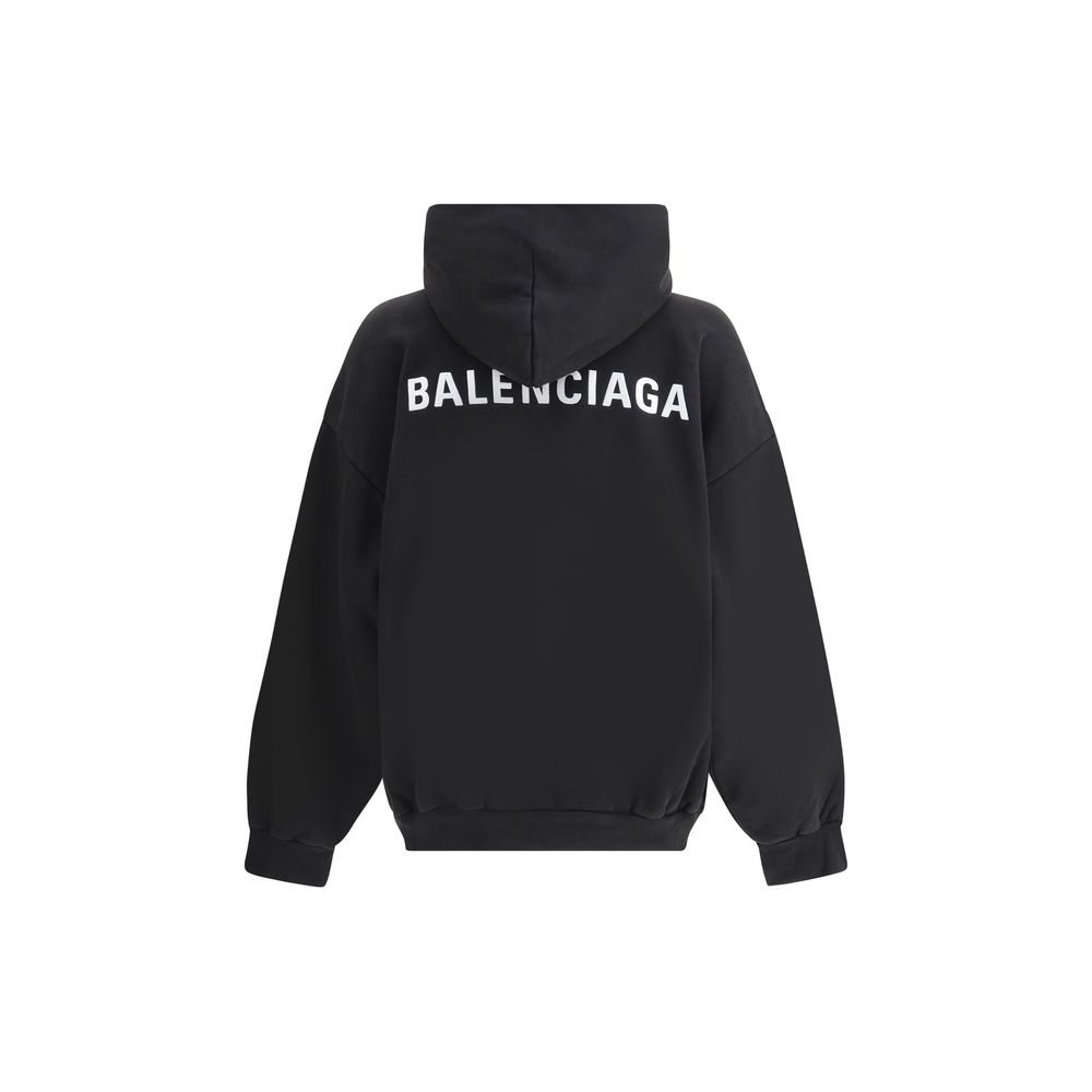 Moletom com capuz com logotipo da Balenciaga