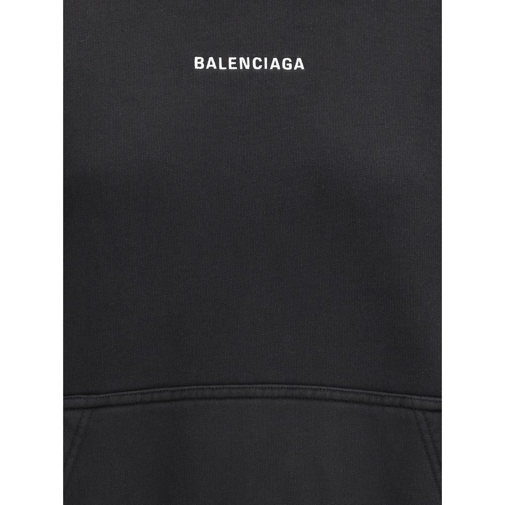 Moletom com capuz com logotipo da Balenciaga