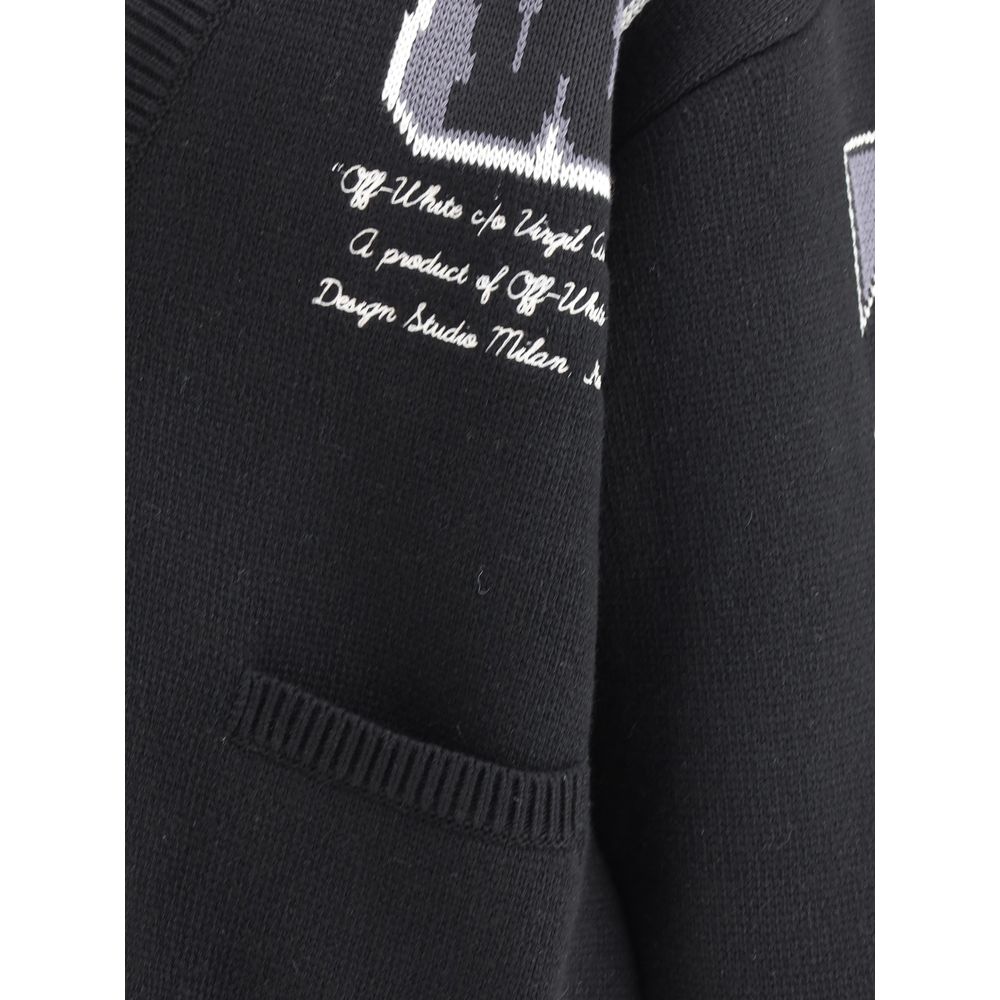 Cardigan Varsity Off-White