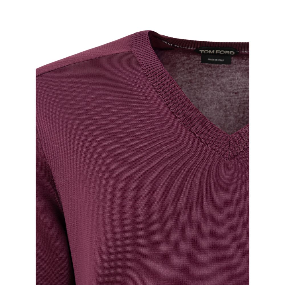 Suéter de seda roxo Tom Ford