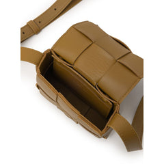 Bolsa de ombro Bottega Veneta em couro marrom