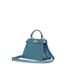 Bolsa de ombro Fendi Blue Leather