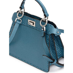 Bolsa de ombro Fendi Blue Leather