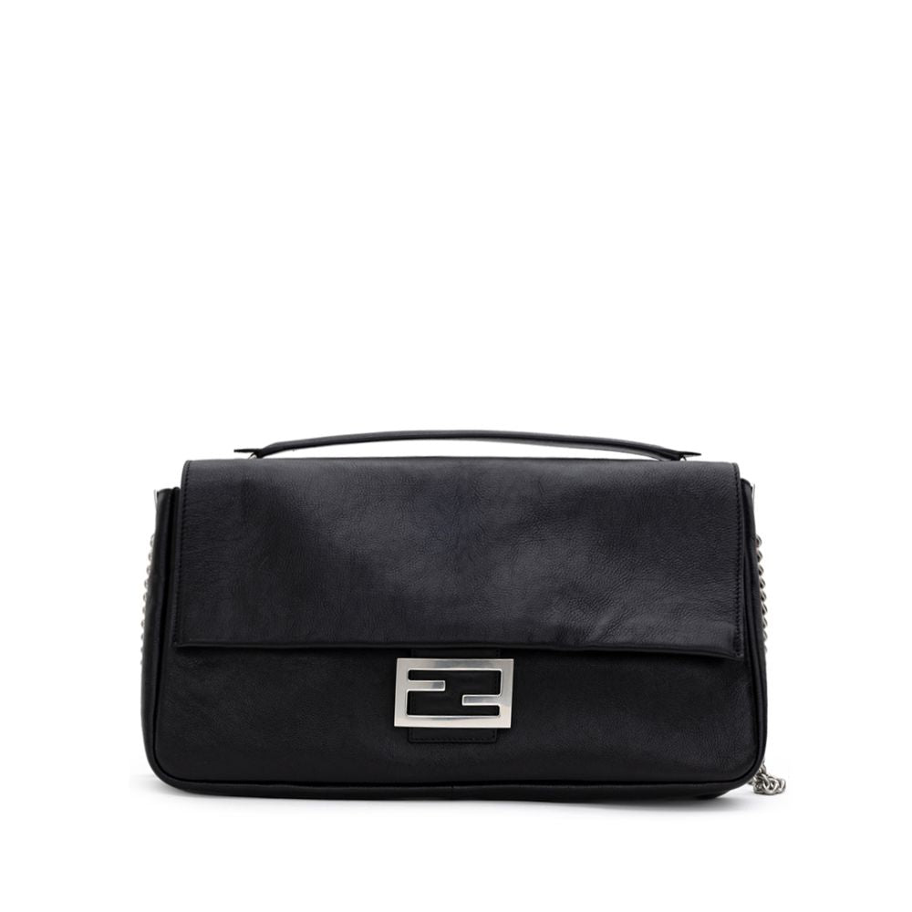 Bolsa de ombro Fendi de couro preta