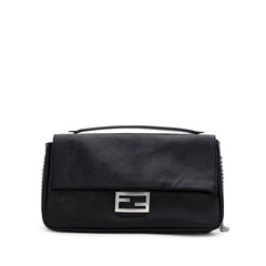 Bolsa de ombro Fendi de couro preta