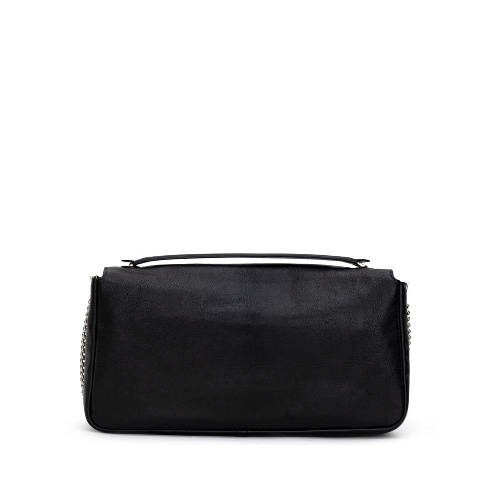 Bolsa de ombro Fendi de couro preta