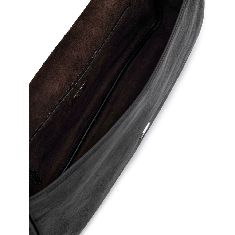 Bolsa de ombro Fendi de couro preta