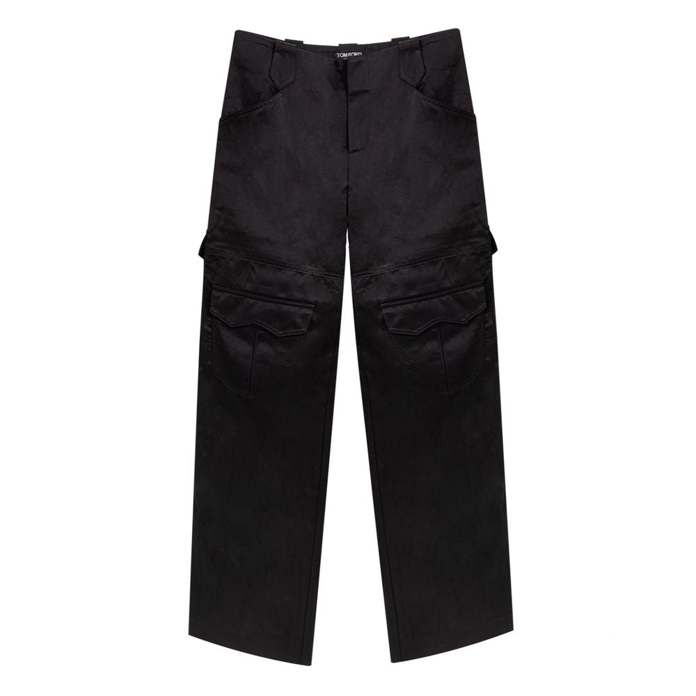 Calça cargo de viscose preta Tom Ford