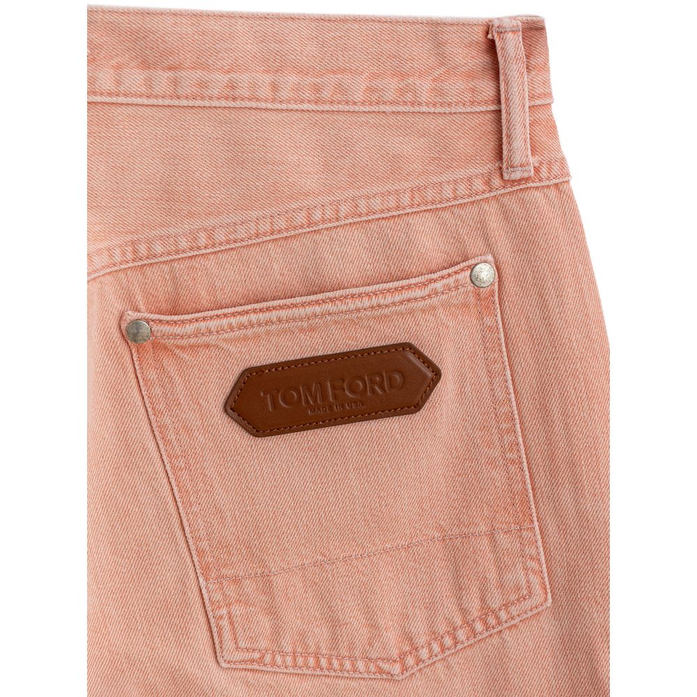 Jeans Tom Ford Rosa Algodão Cônico