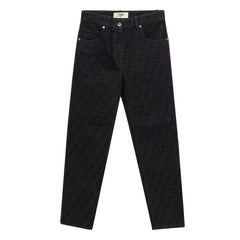 Calça jeans Fendi preta de algodão