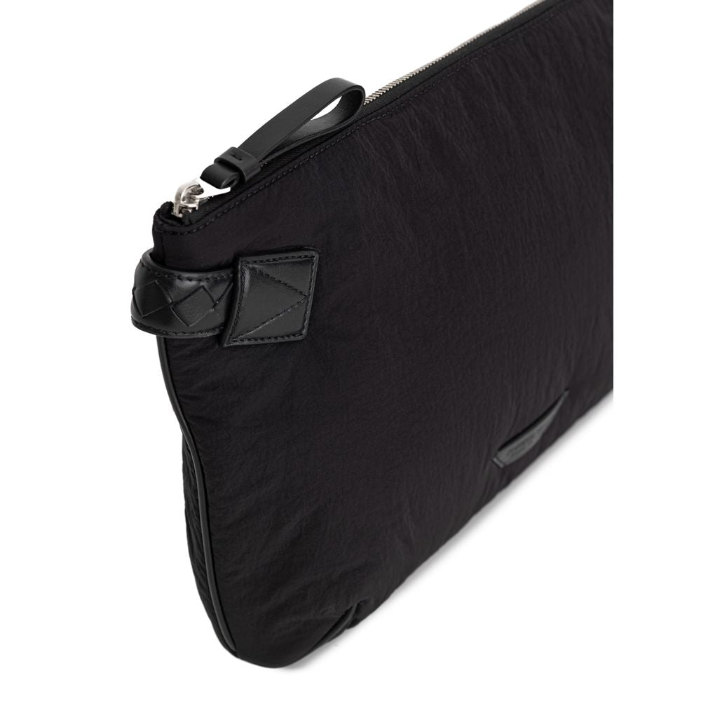 Bolsa de mão de nylon preta Bottega Veneta