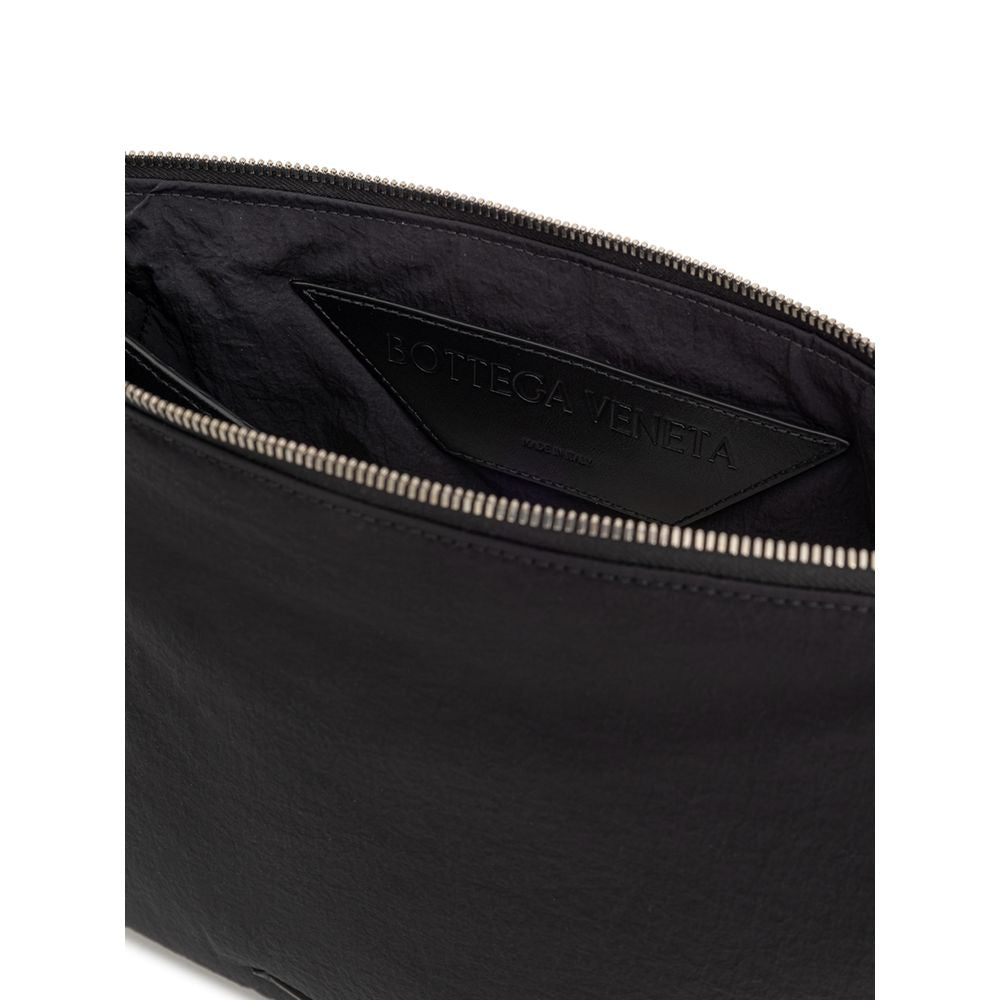 Bolsa de mão de nylon preta Bottega Veneta