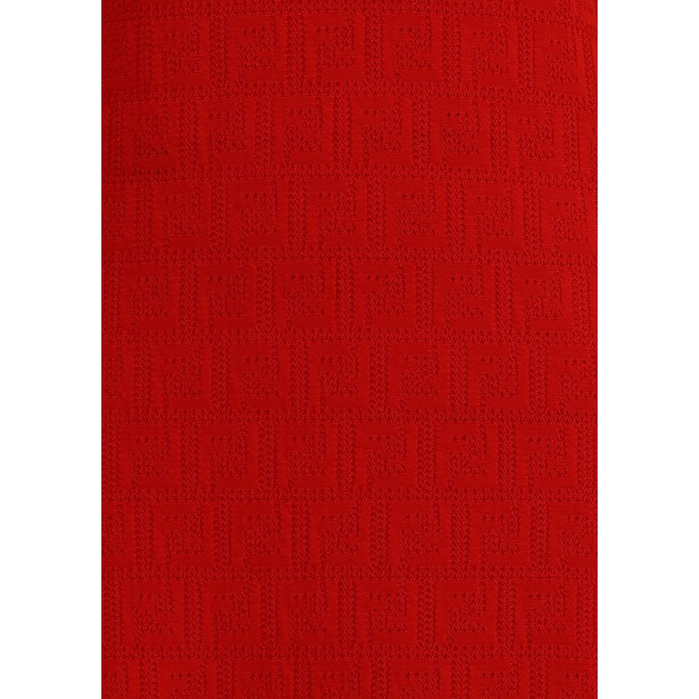 Vestido midi de malha Fendi