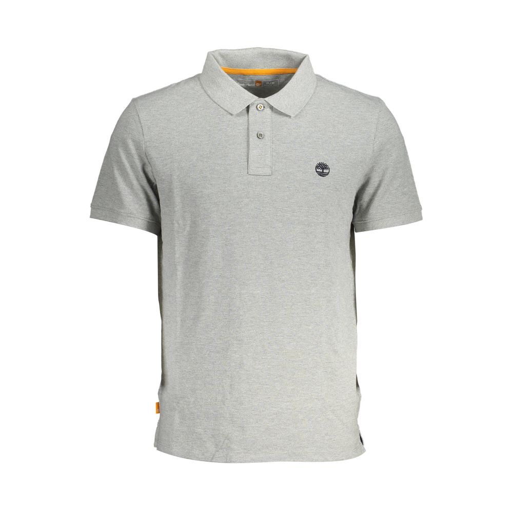 Camisa polo de algodão cinza Timberland