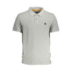 Camisa polo de algodão cinza Timberland