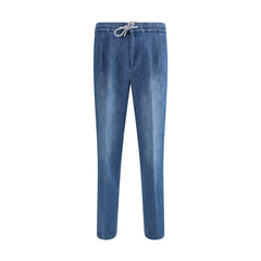 Jeans Brunello Cucinelli com cós com cordão