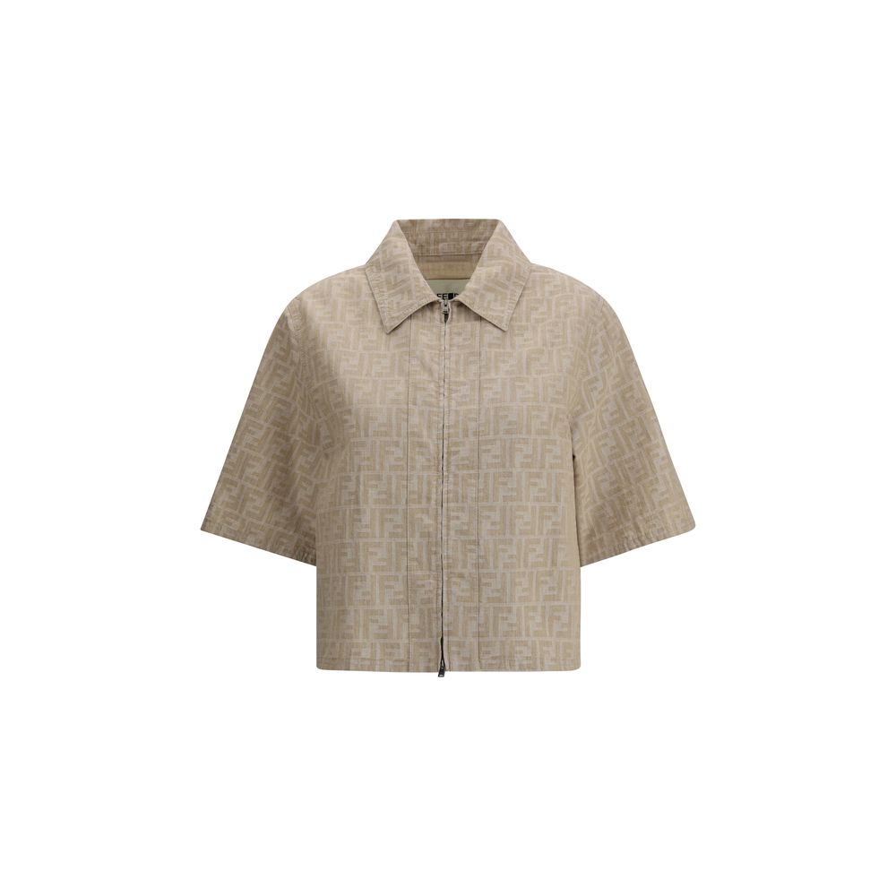 Jaqueta Fendi Chambray cropped