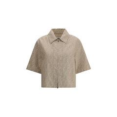 Jaqueta Fendi Chambray cropped