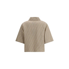 Jaqueta Fendi Chambray cropped