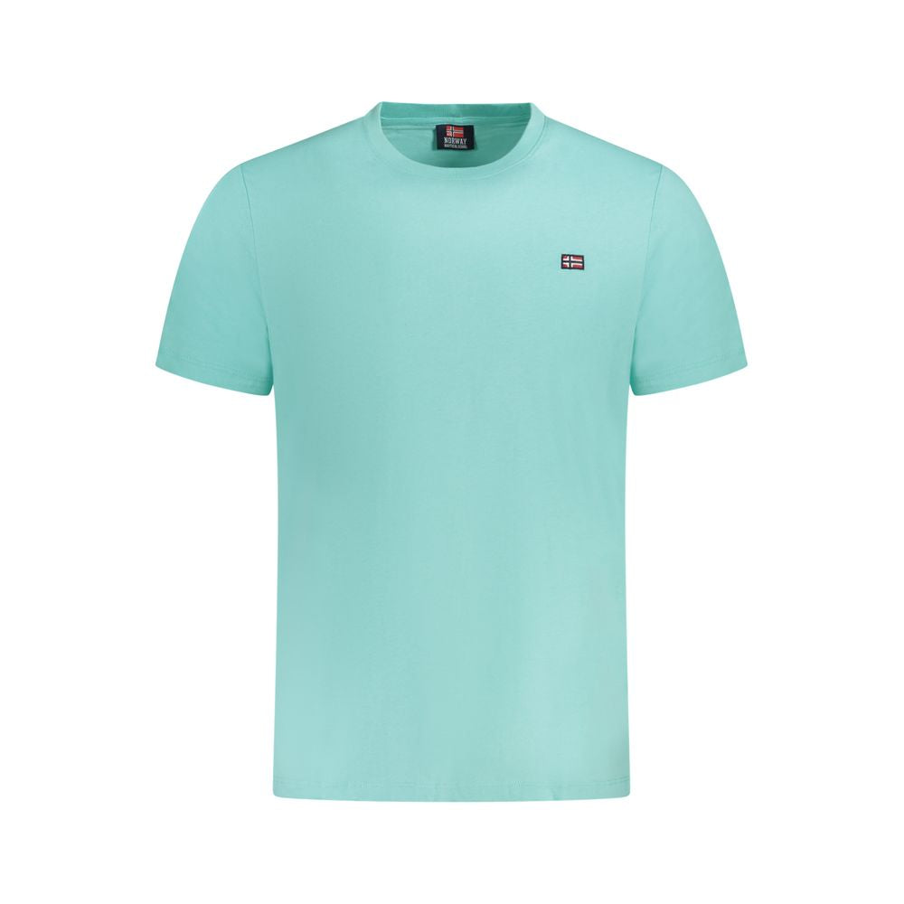 Camiseta de algodão azul Noruega 1963