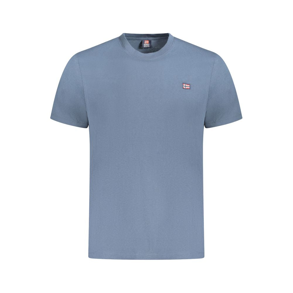 Camiseta de algodão azul Noruega 1963