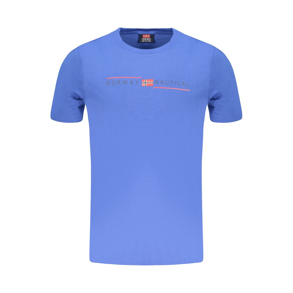 Camiseta de algodão azul Noruega 1963