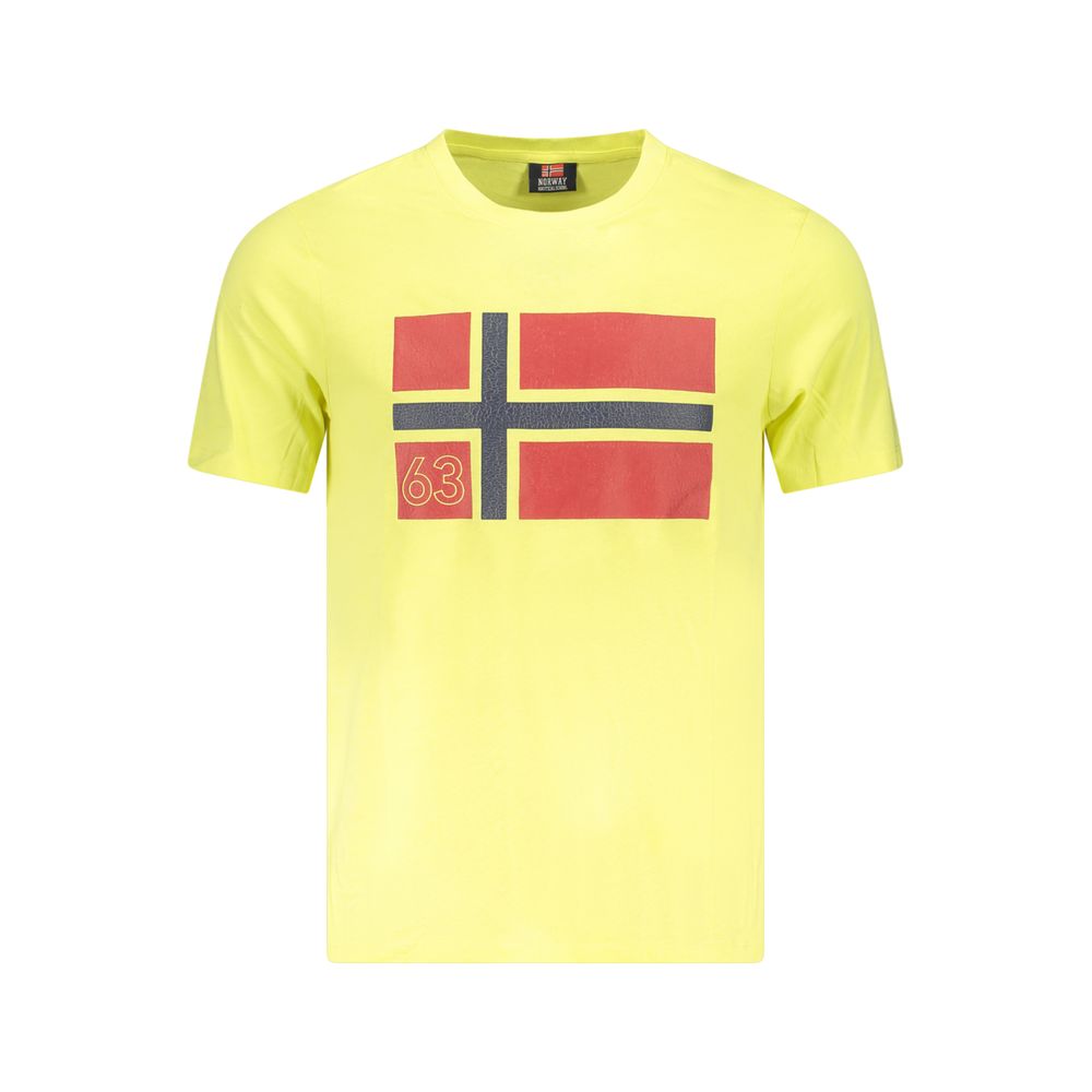 Camiseta de algodão amarela Noruega 1963